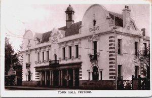 South Africa Town Hall Pretoria Vintage RPPC C079