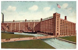 Montgomery Ward & Co Buildings Chicago Illinois Department Store Postcard