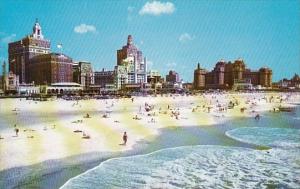 New Jersey Atlantic City The Famous Beach And Central Skyline