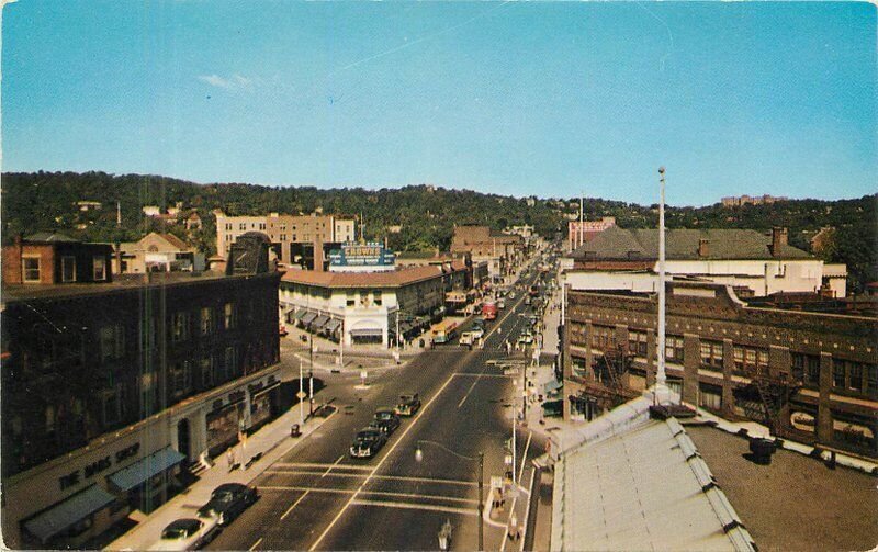 New Jersey Montclair Essex County 1950s Airview Dexter Postcard autos 22-7558