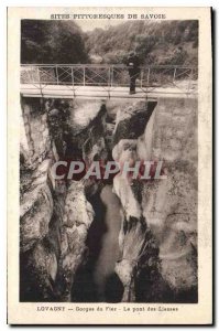 Old Postcard Lovagny Gorges du Fier The Bridge of Bundles