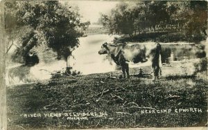 Belvidere Illinois River Views Camp Epworth C-1910 RPPC Photo Postcard 21-10747
