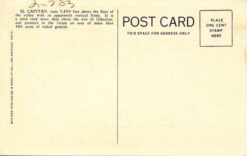 CA - Yosemite National Park. El Capitan