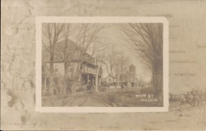 RPPC Antrim NH, Main St. Scene, Horse & Buggy, Store, Buildings, Pre-1907