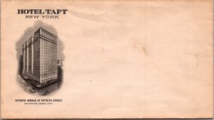 Hotel Taft Radio city NYC vintage stationery envelope cachet