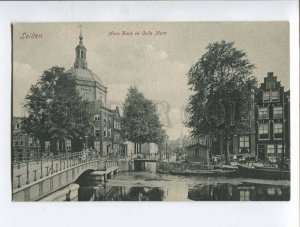 286973 NETHERLANDS LEIDEN Dahlem Mare Kerk en oude Mare Vintage postcard