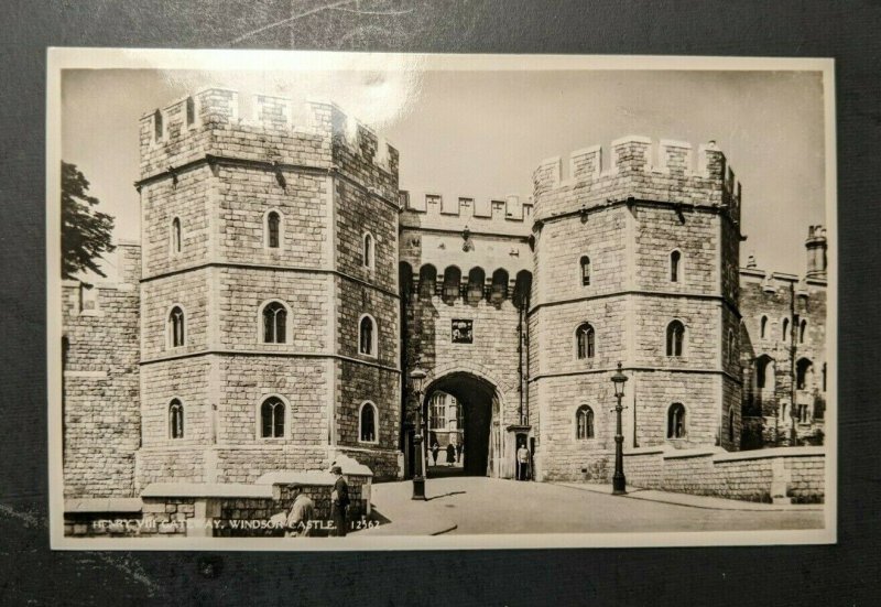 Mint Vintage Henry VIII Gateway Windsor Castle RPPC Postcard