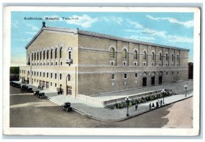 1929 Auditorium Building Car-lined Scene Memphis Tennessee TN Vintage Postcard