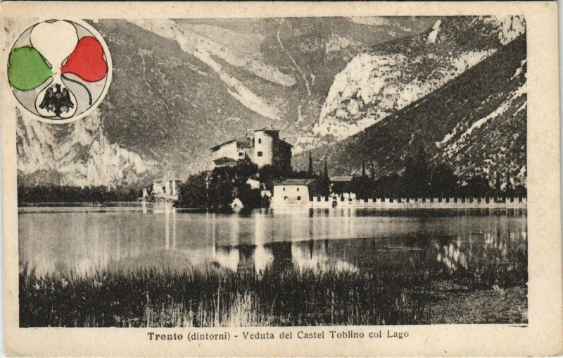 CPA Trento Veduta del Castel Toblino col Lago ITALY (804974)