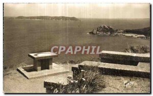 Old Postcard Perros Guirec Table of orientaion and Points of Chateau