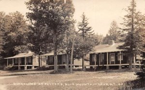 Blue Mountain Lake New York Bungalows at Potter's Real Photo Postcard AA111547