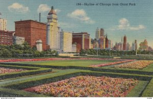 CHICAGO, Illinois, 1930-40s ; Skyline of Chicago from Grant Park