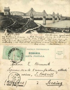 romania, CERNAVODĂ FETEȘTI, Podul Regele Carol I, Danube Bridge (1904) Postcard