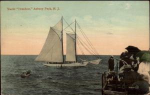 Asbury Park NJ Yacht Ivanhose c1910 Used Postcard