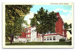 Postcard High School Beloit Kansas