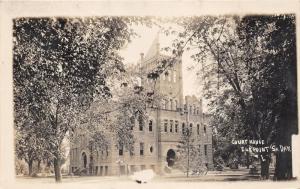 Elkpoint South Dakota~Union County Court House~Lots of Trees in Yard~1922 RPPC