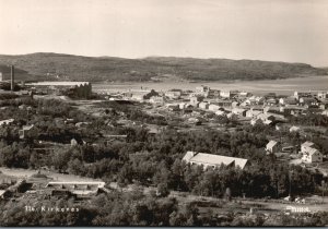 Postcard Scenic View Of The Residential Areas And Roadways Kirkenes Norway