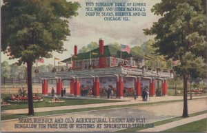 Postcard Bungalow Built Materials Sears Roebuck Chicago IL Springfield Fair