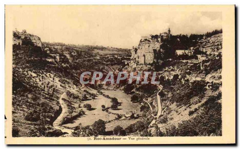 Postcard Old Rocamadour Vue Generale