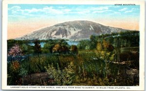 Postcard - Stone Mountain, Largest Solid Stone In The World - Stone Mountain, GA