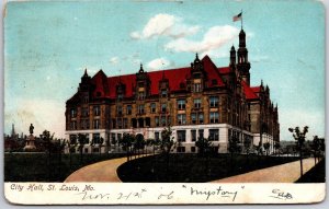 1906 City Hall Saint Louis Missouri MO Building & Grounds Posted Postcard