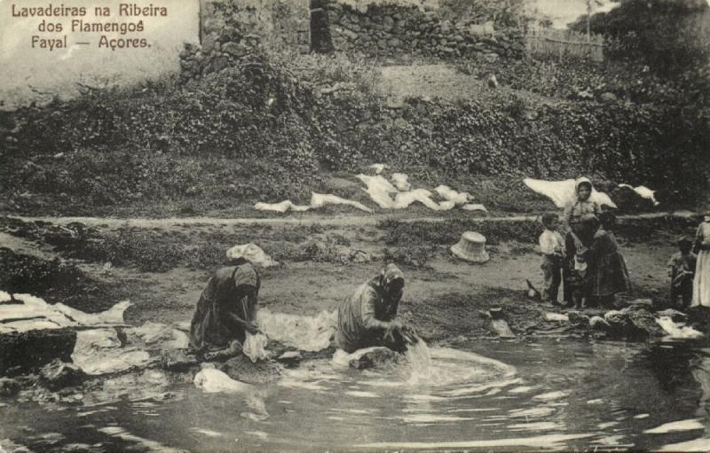 portugal, Azores Acores, FAYAL, Lavadeiras na Ribeira dos Flamengos, Washing