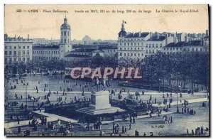 Old Postcard Lyon Place Bellecour