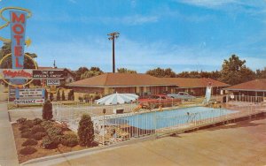 Eugene, Oregon MOTEL FLAGSTONE Roadside Swimming Pool 1960s Vintage Postcard