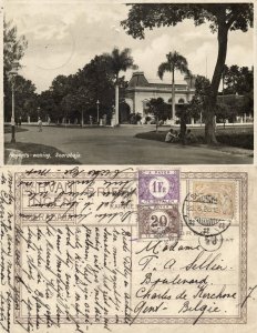 indonesia, JAVA SOERABAIA, Regent's House (1928) Postcard, Due to Stamps