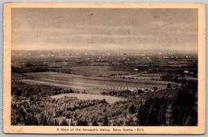 Nova Scotia Canada 1940 Postcard A View Of The Annapolis Valley