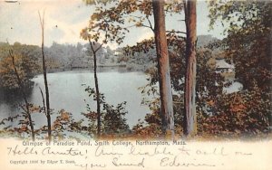 Glimpse of Paradise Pond in Northampton, Massachusetts Smith College.