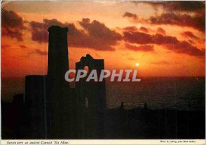 Modern Postcard Sunset Over an Ancient Cornish Tin Mine