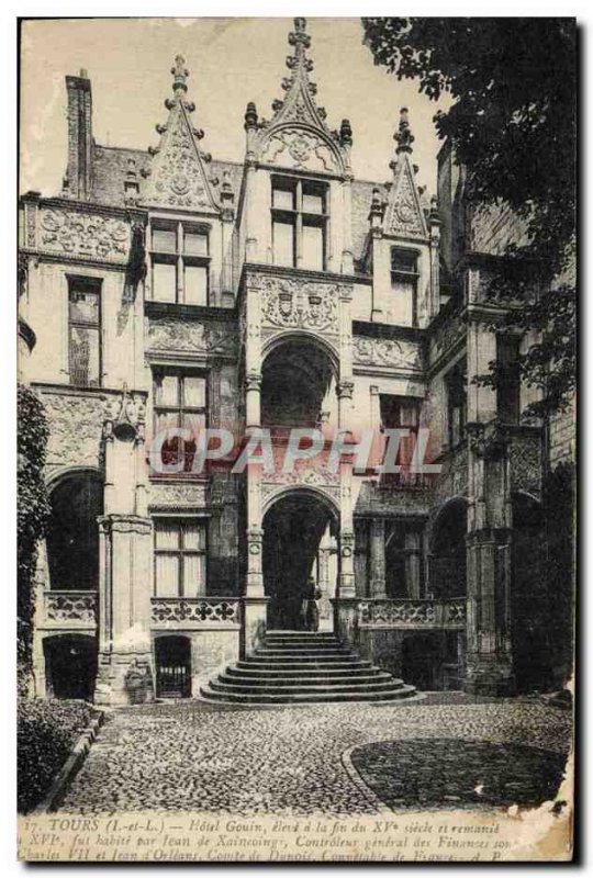 Postcard Old Tours Hotel Gouin