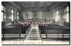 Old Postcard Rouen Interior of the Assize Court