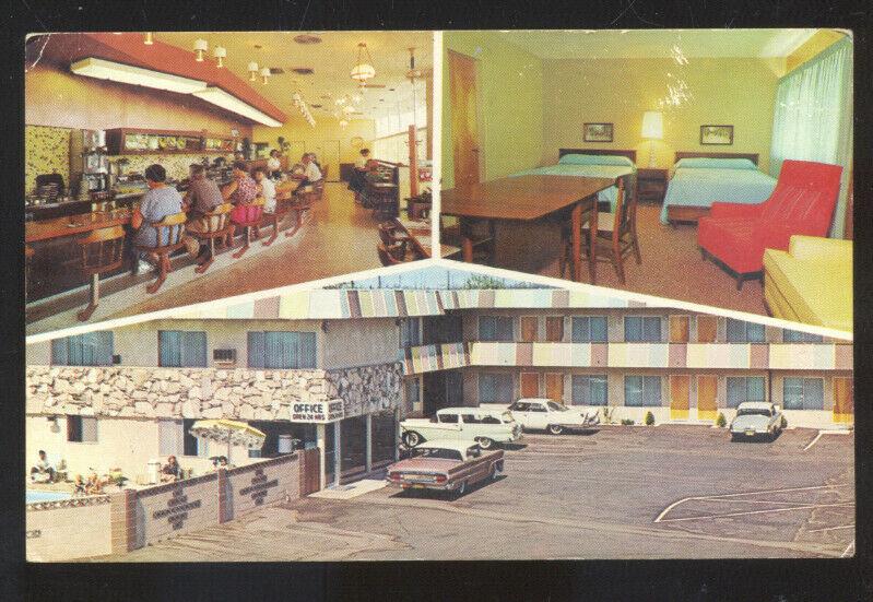 ANAHEIM CALIFORNIA LYNDY'S RESTAURANT INTERIOR MOTEL ADVERTISING POSTCARD