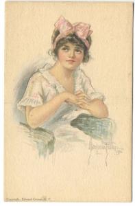 Pearl Tidler Le Munyon American Girl No. 26 1912 Die Cut Postcard