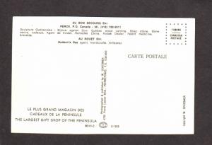 PQ Au Bon Secours Magasin Perce Quebec Canada Carte Postale Kodak Sign Rouet QC