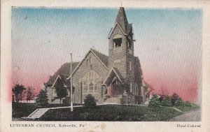 Postcard Lutheran Church Kulpsville PA