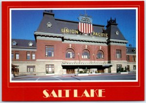 Postcard - The Union Pacific Railroad Station - Downtown Salt Lake City, Utah