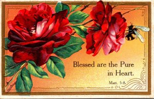 Blessed Are The Pure In Heart With Roses