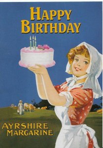 Robert Opie Advertising Postcard - Happy Birthday, Ayrshire Margarine  BT711
