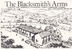 The Blacksmiths Arms Rosedale Pickering Vintage Yorkshire Advertising Postcard