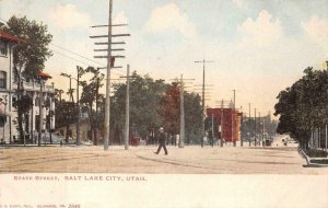 STATE STREET SALT LAKE CITY UTAH JOHN L. McCLELLAN POSTCARD (c. 1905)