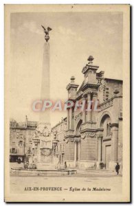 Old Postcard Aix en Provence Madeleine Church