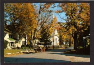 VT Small Village GRAFTON VERMONT Postcard Horse & Buggy