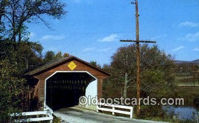 North Bennington, VT USA Covered Bridge Unused 