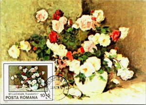 Tradafiri St Luchian Romania Postage Stamp Maximum Postcard