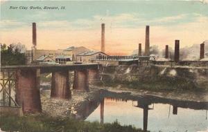 BARR'S CLAY WORKS IN STREATOR ILLINOIS VINTAGE POSTCARD 1910