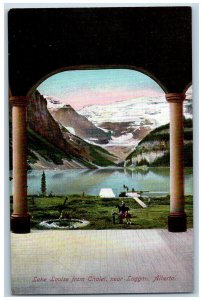 Laggan Alberta Canada Postcard Lake Louise from Chalet c1910 Unposted