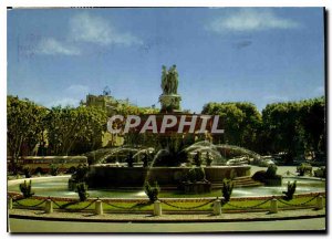 Modern Postcard La Cite du Roy Rene Aix en Provence Great Fountain on the Rot...